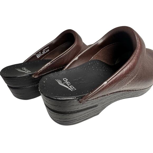 Dansko Karl Bullhide Brown Leather Men Sz 45 Clog Work Comfort Medical Mules EC - Picture 2 of 14